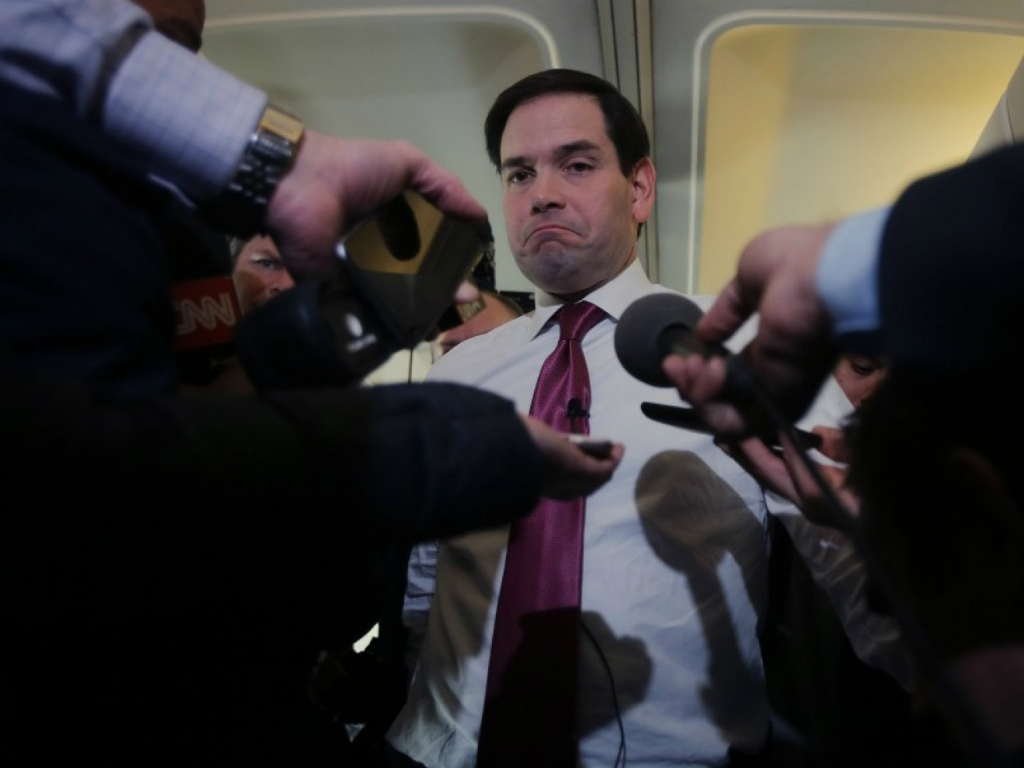 Ông Marco Rubio rút khỏi cuộc đua giành vị trí ứng viên đảng Cộng hoà tranh cử tổng thống Mỹ - Ảnh: Reuters