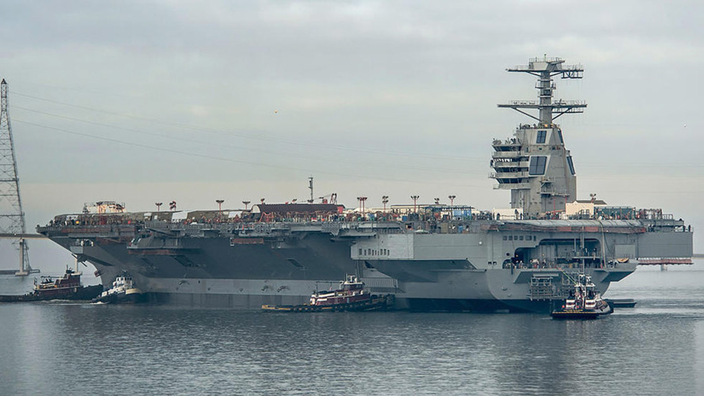 Siêu tàu sân bay USS Gerald R. Ford dự kiến sẽ được biên chế vào năm 2021 - Ảnh: Tập đoàn Huntington Ingalls
