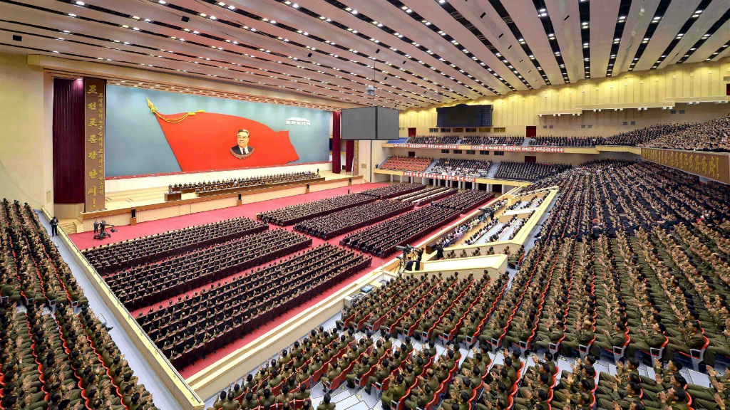 Hội nghị Uỷ ban Trung ương Triều Tiên nhân dịp kỷ niệm sinh nhật lần thứ 104 của cố chủ tịch Kim Nhật Thành - Ảnh: Reuters