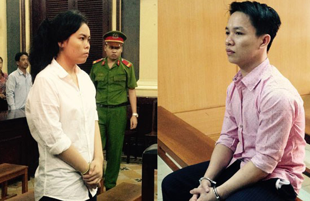 Bị cáo Thanh Quyên và Bảo Khánh tại tòa - Ảnh: Ngọc Lê