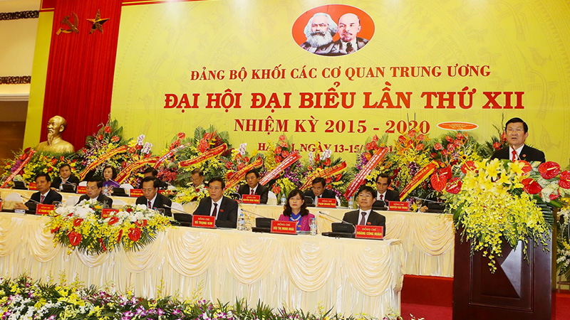 Chủ tịch nước Trương Tấn Sang phát biểu chỉ đạo Đại hội - Ảnh: Nguyễn Khang/TTXVN