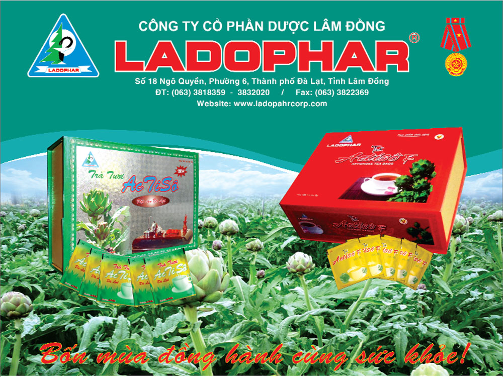 Sản phẩm trà tươi actisô Ladophar - Ảnh: Ladophar