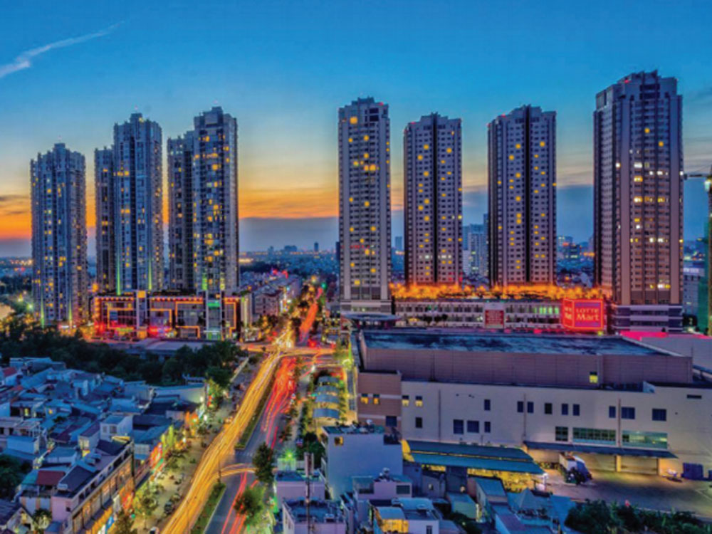 Khu căn hộ Sunrise City (South & Central Towers) về đêm