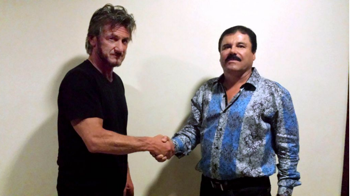 Diễn viên gạo cội Sean Penn (trái) và trùm ma túy El Chapo - Ảnh: Rolling Stone