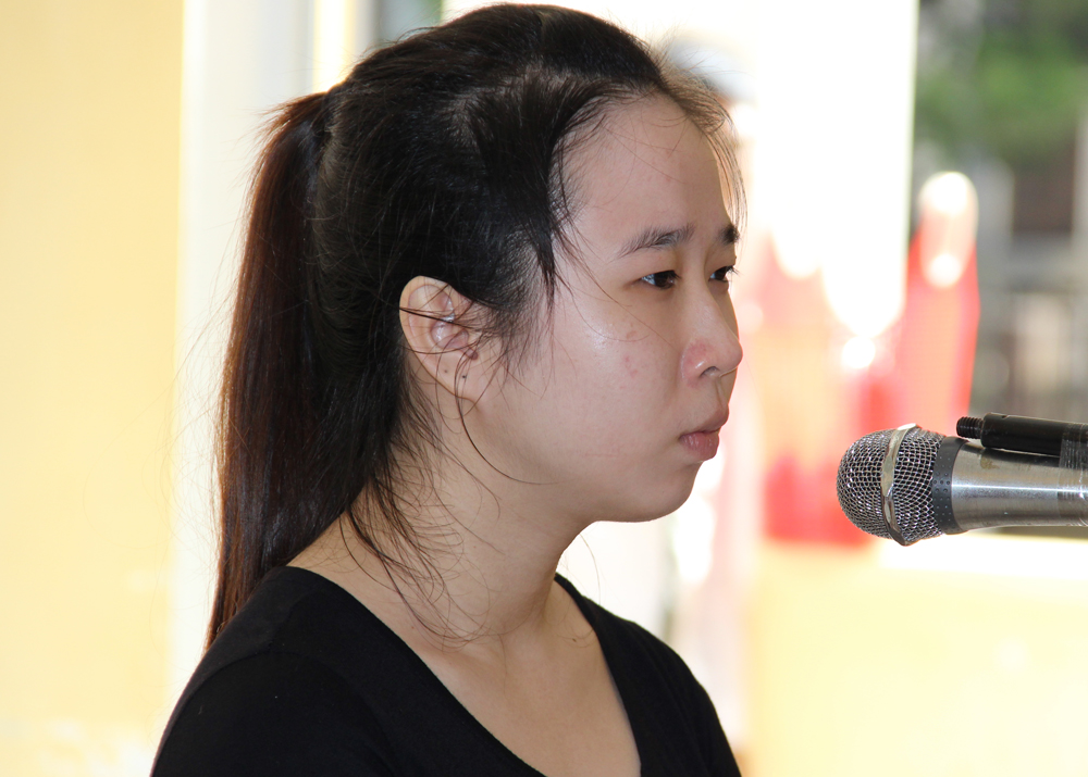 Võ Thị Thu Thảo tại phiên tòa xét xử sở thẩm - Ảnh: Trần Thanh Phong