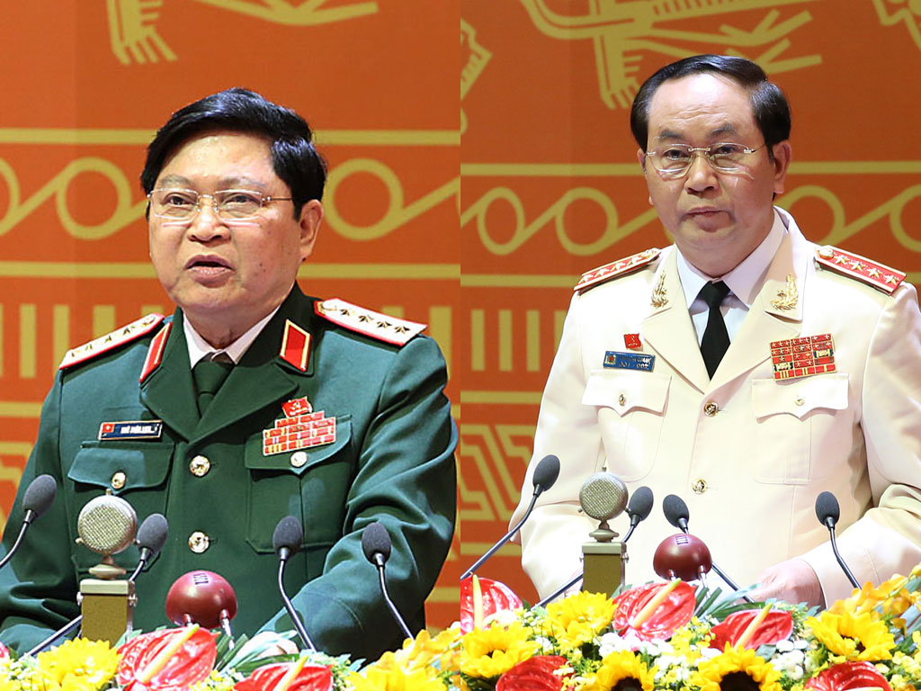 Đại tướng Ngô Xuân Lịch - Đại tướng Trần Đại Quang - Ảnh: TTXVN