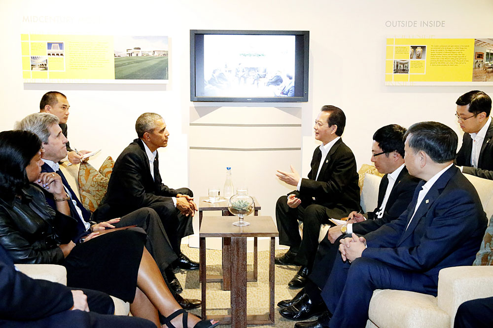 Thủ tướng Nguyễn Tấn Dũng gặp gỡ Tổng thống Obama - Ảnh: TTXVN