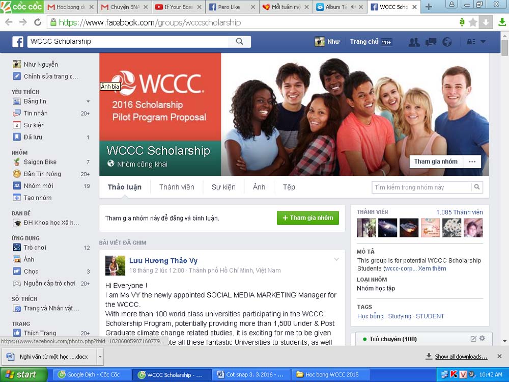 Chưa có quỹ tài trợ nhưng WCCC đã quảng bá học bổng du học tràn lan trên mạng