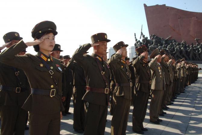 Binh sĩ quân đội Triều Tiên - Ảnh: Reuters