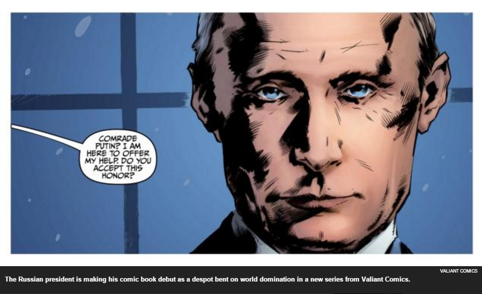 Tạo hình tổng thống Putin trong bộ truyện tranh 'Divinity II' - Ảnh: Chụp màn hình New York Daily News