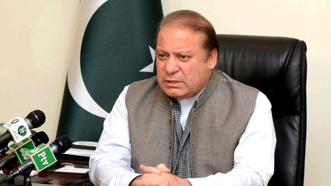 Thủ tướng Pakistan Sharif đang chịu áp lực từ vụ Hồ sơ Panama - Ảnh: AFP