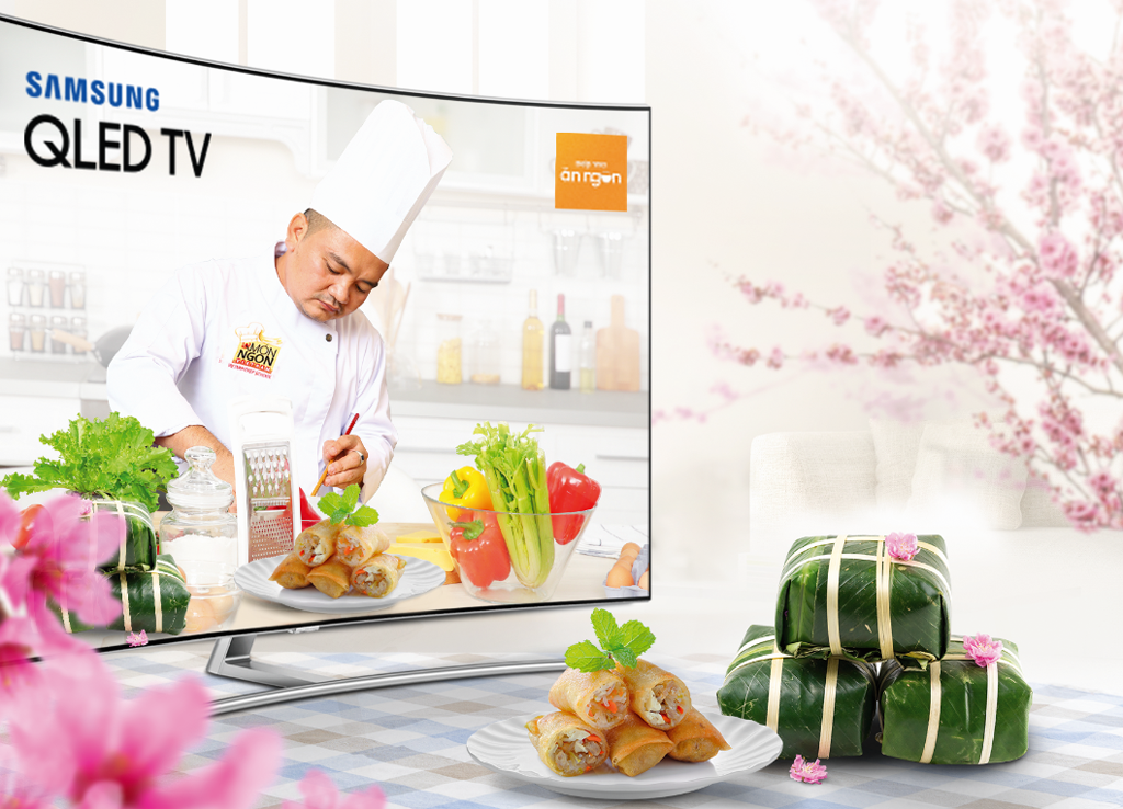 Không cần chờ đến tết mới được ăn những món yêu thích khi Samsung Smart TV có cả hàng loạt công thức nấu ăn mới lạ