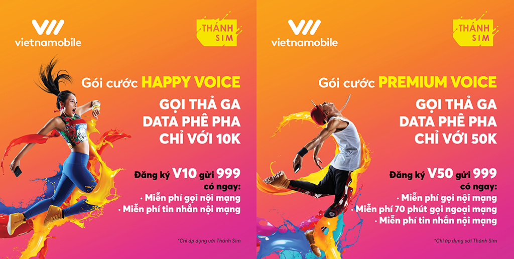 “Happy Voice” và “Premium Voice” là hai ưu đãi “khủng” vừa mới được Vietnamobile phát hành