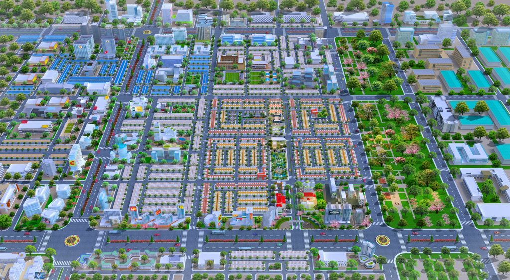 Phối cảnh tổng thể khu đô thị Mega City 2