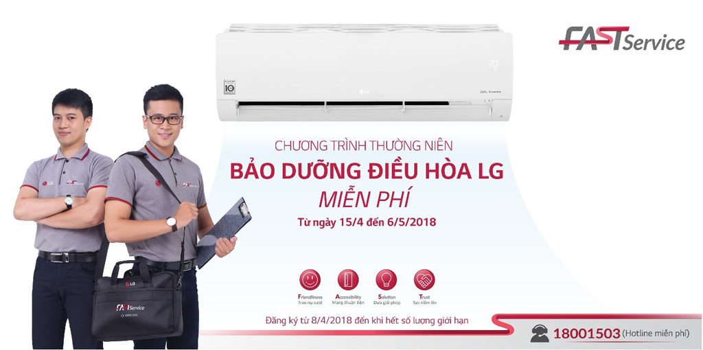 Chương trình bảo dưỡng điều hòa miễn phí thường niên của LG đã bước sang năm thứ 6