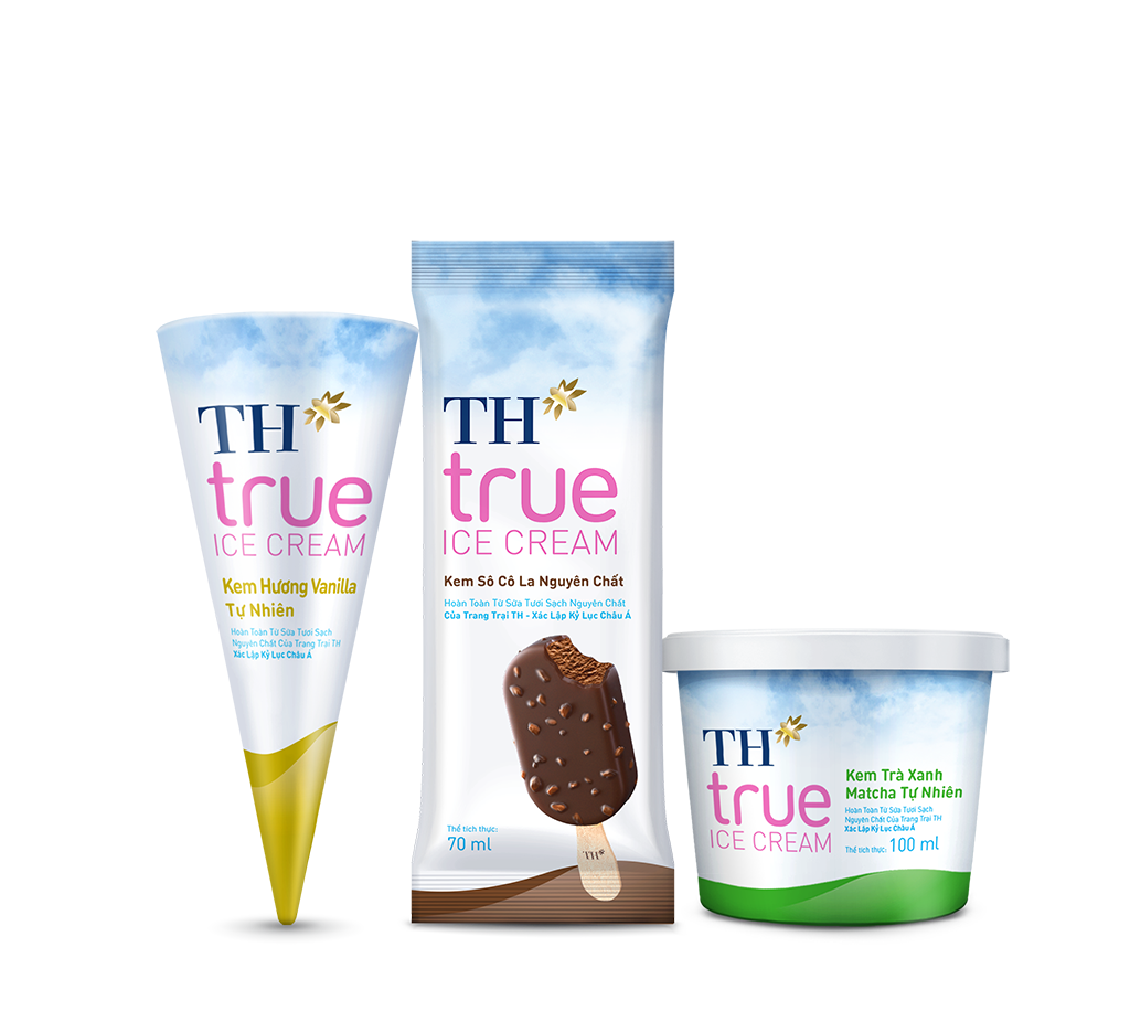  Tập đoàn TH vừa ra mắt bộ sản phẩm kem TH true ICE CREAM