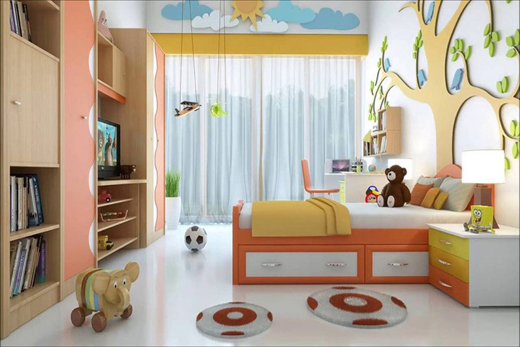 Trang trí tường phòng ngủ giúp kích thích ham học hỏi, sáng tạo cho bé