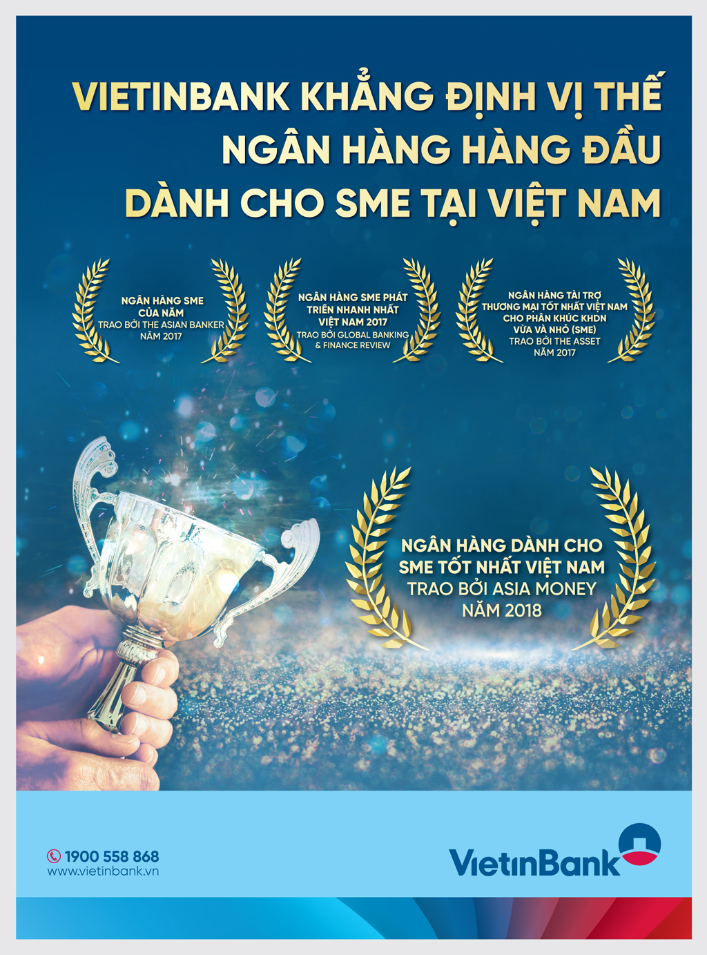 VietinBank vinh dự nhận giải thưởng “Ngân hàng dành cho SME tốt bậc nhất Việt Nam”
