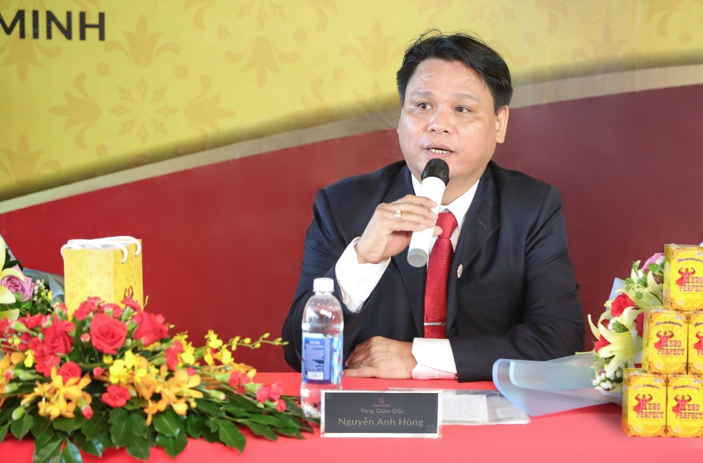 Ông Nguyễn Anh Hùng - Tổng giám đốc Hero Pharm phát biểu