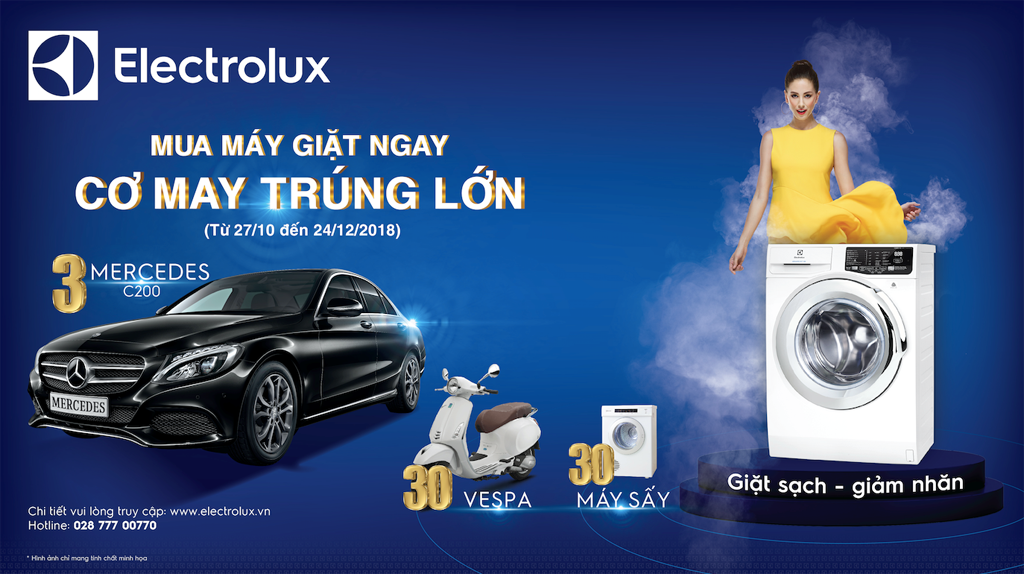 Chương trình khuyến mãi lớn khi mua máy giặt Electrolux