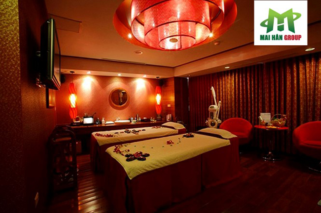 Giường massage phục vụ cho các liệu trình chăm sóc cơ thể