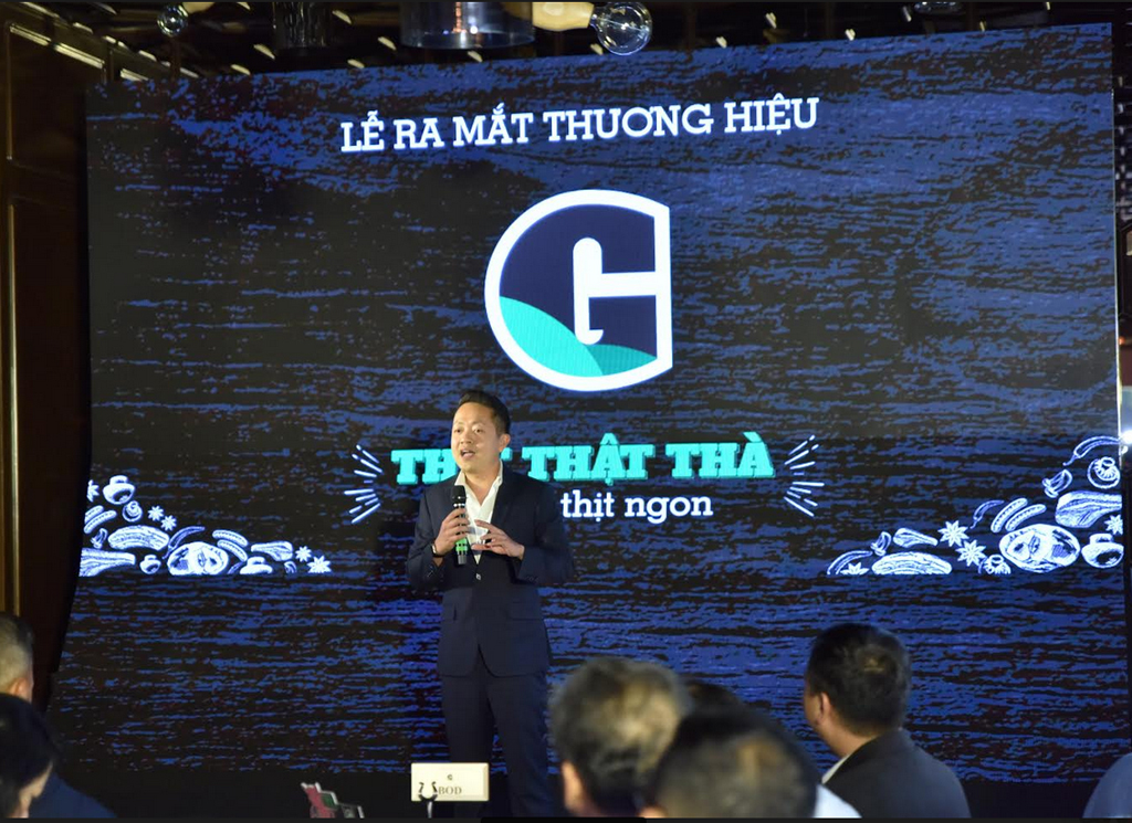 Ông Đỗ Cao Bằng, Tổng giám đốc Tập đoàn GreenFeed chia sẻ tại lễ ra mắt thương hiệu G