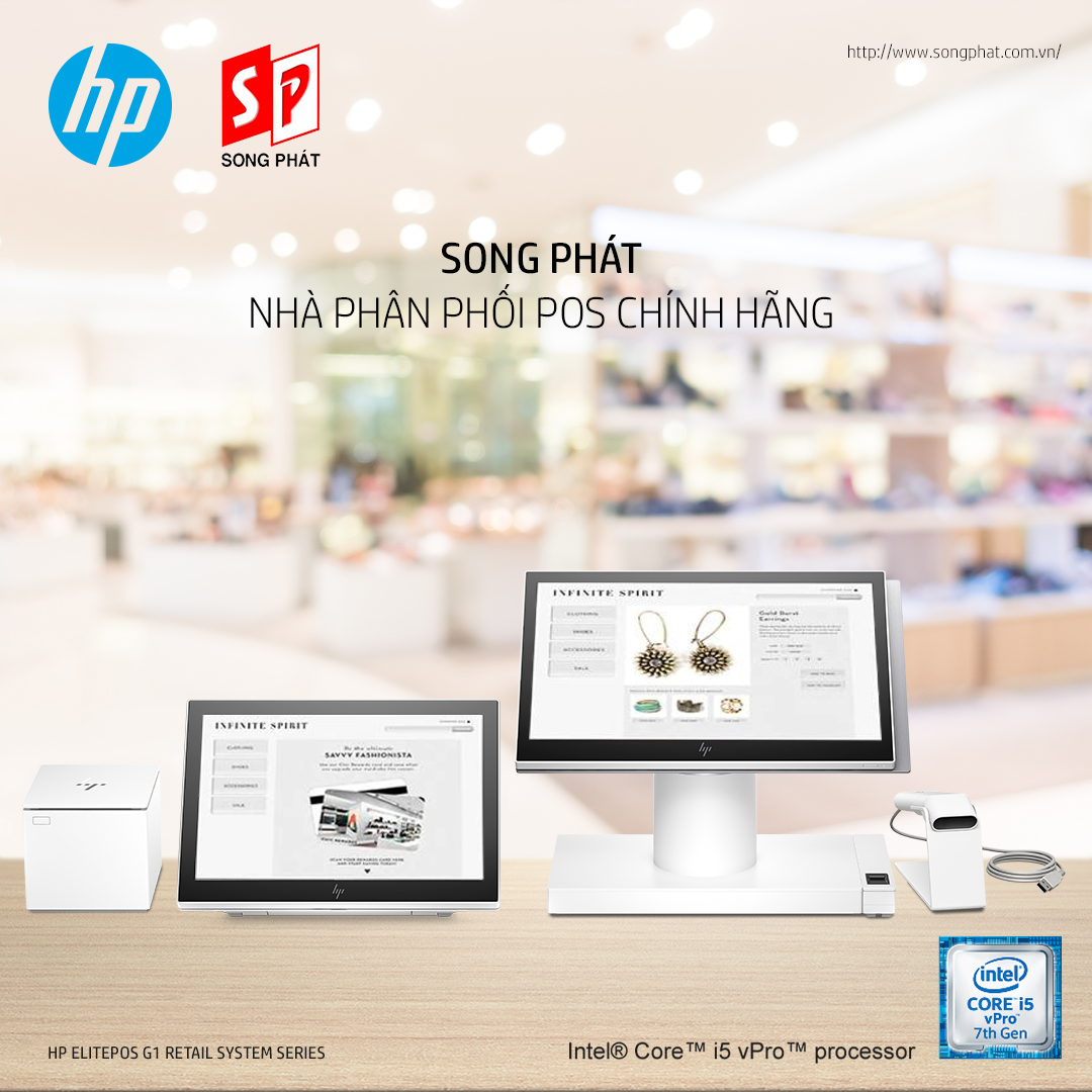 HP ElitePOS G1 - thiết kế sang trọng, cấu hình mạnh mẽ, tiết kiệm năng lượng - trợ thủ công nghệ sẵn sàng cùng bạn làm việc hết công suất