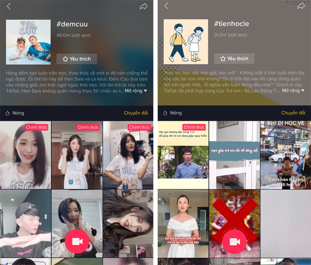 Các Hashtag challenge là một trong những công cụ đặc trưng của TikTok