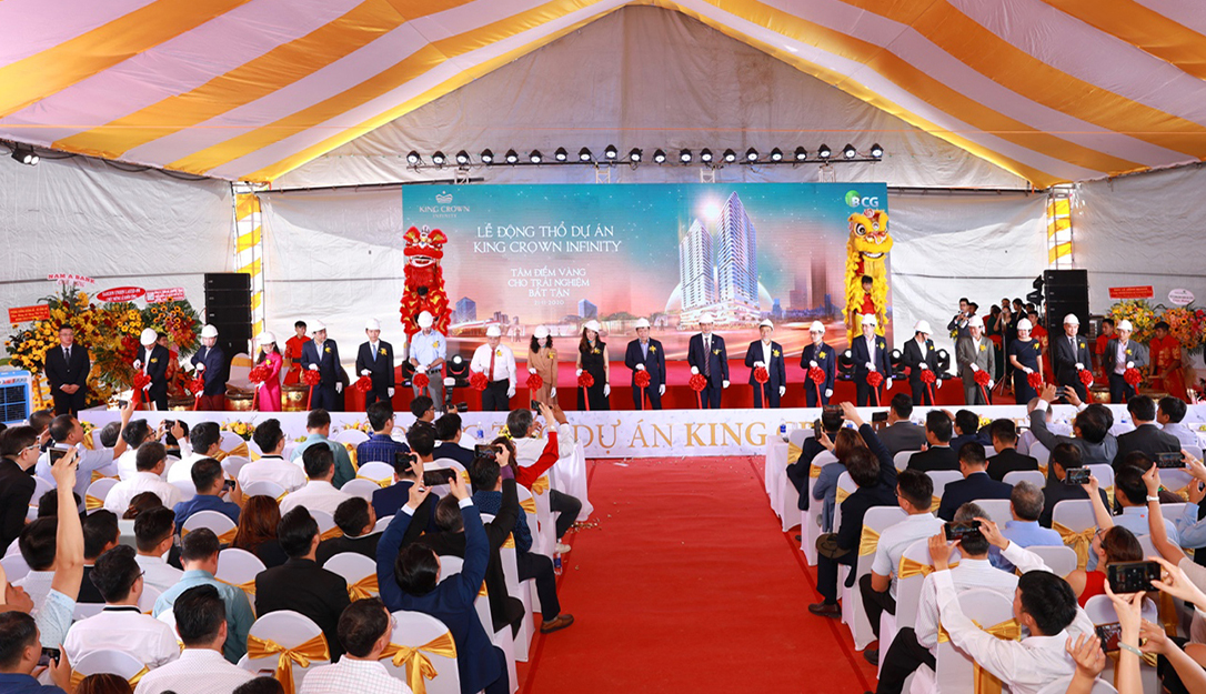 Lễ động thổ dự án King Crown Infinity vào sáng 21.11. Ảnh: BCG Land