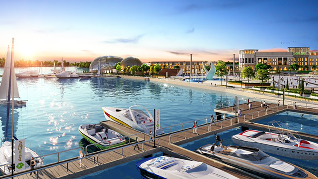 Bến du thuyền 5 sao Aqua Marina là điểm nhấn ấn tượng đưa Aqua City sánh tầm với những đô thị hàng đầu khu vực châu Á, thỏa mãn lối sống đỉnh cao của cư dân và du khách thượng lưu (ảnh phối cảnh)