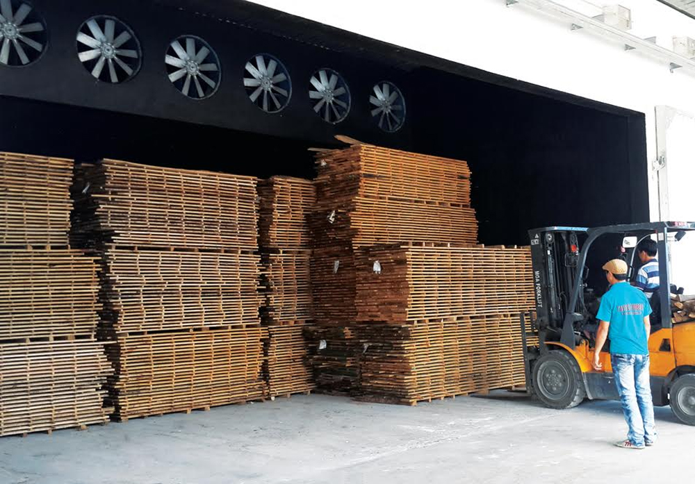 Trung tâm phân phối đa dạng các loại gỗ nhập khẩu, đáp ứng cả nhu cầu trong nước và cả khu vực châu Á - Ảnh: V.Huỳnh