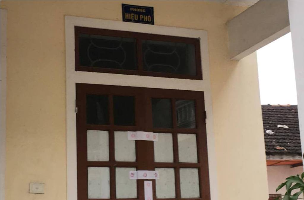 Phòng làm việc của thầy Nguyễn Cảnh Dương, nơi xảy ra vụ việc - Ảnh: Thái Dũng