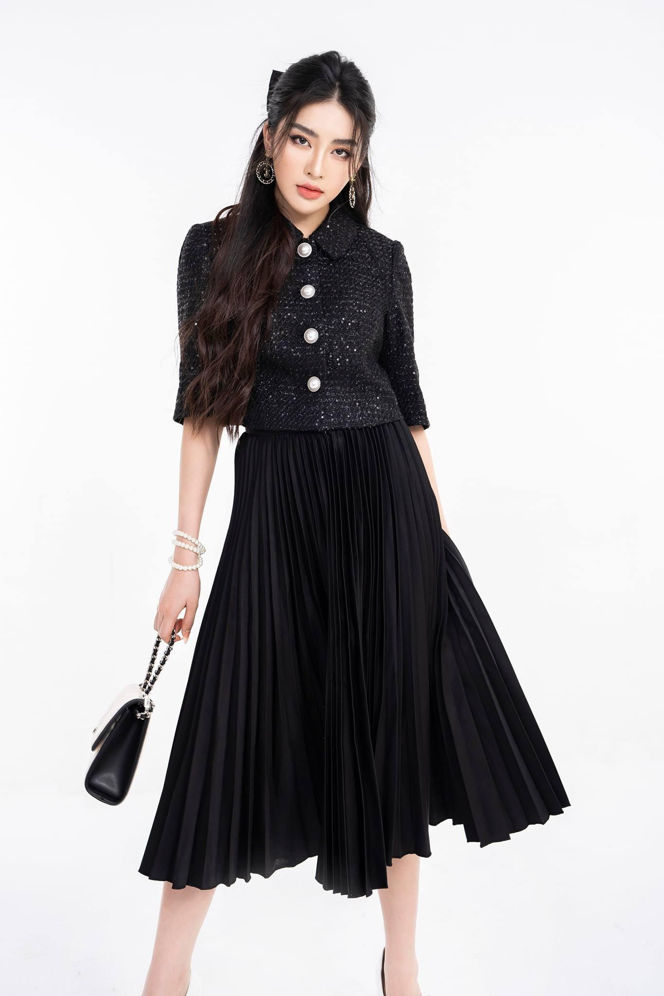 Chân váy tweed dáng ngắn phối màu CV04-27 | Thời trang công sở K&K Fashion