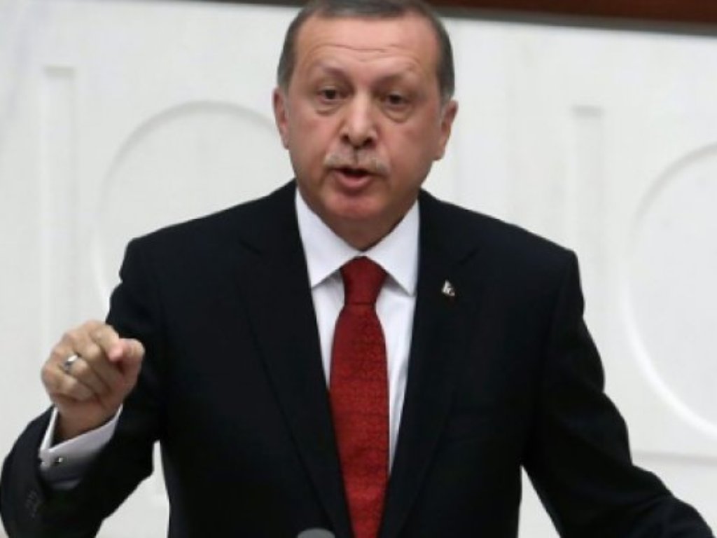 Tổng thống Thổ Nhĩ Kỳ, Recep Tayyip Erdogan phản đối Nga không kích ở Syria - Ảnh: AFP