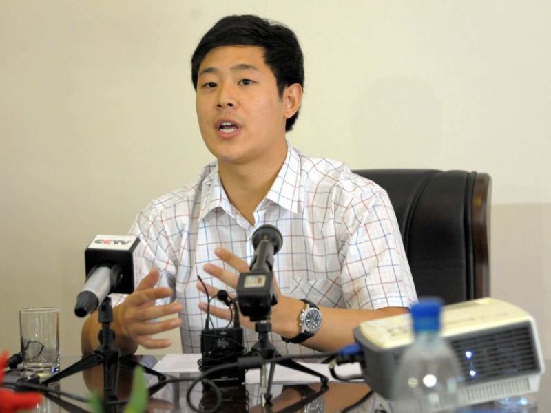 Joo Won-Moon, sinh viên Hàn Quốc 21 tuổi, bị bắt giữ hồi tháng 4.2015 về tội xâm nhập Triều Tiên trái phép - Ảnh: AFP