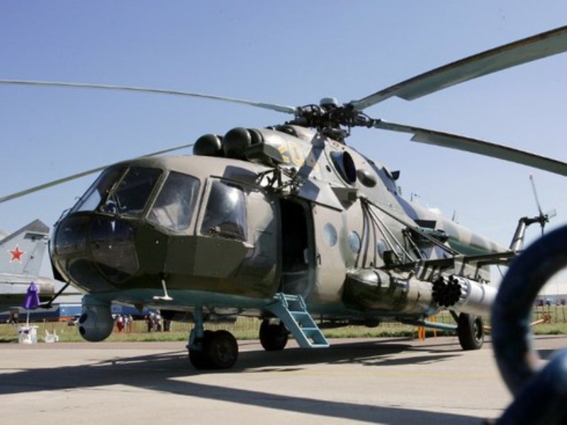 Trực thăng Mi-8 của Nga trong một triển lãm hàng không quốc tế - Ảnh: AFP