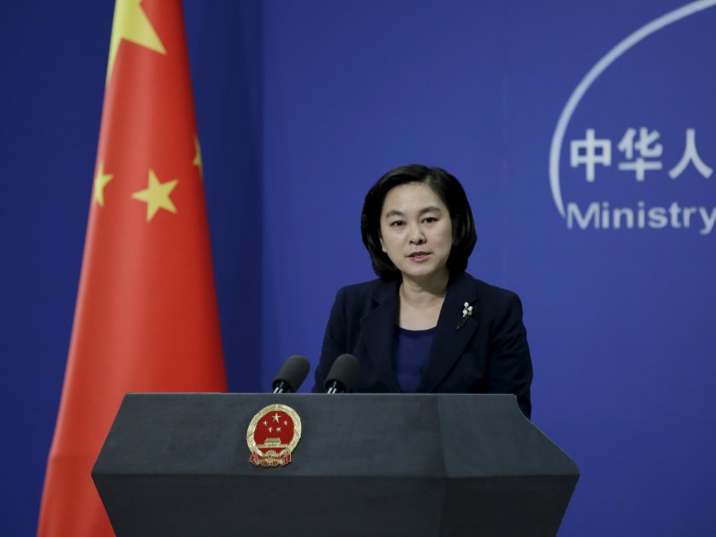 Nữ phát ngôn viên Bộ Ngoại giao Trung Quốc Hoa Xuân Oánh lên tiếng phản đối Triều Tiên thử nghiệm bom nhiệt hạch- Ảnh: Reuters
