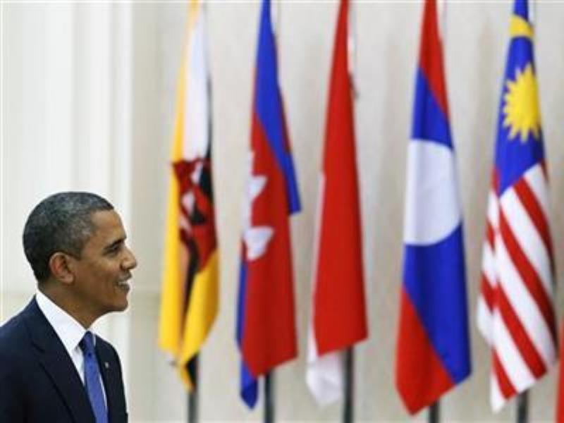 Tổng thống Mỹ Barack Obama tại Campuchia khi tham gia thượng đỉnh ASEAN và Đông Á hồi năm 2012 - Ảnh: Reuters