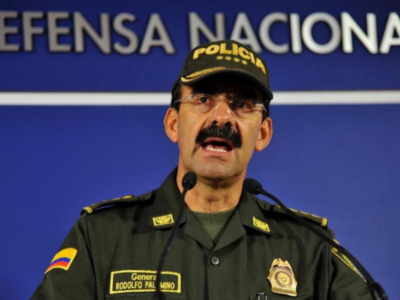 Ông Rodolfo Palomino, người đứng đầu lực lượng cảnh sát quốc gia Colombia, đã từ chức vào ngày 17.2 sau khi bị cáo buộc đứng đầu đường dây mại dâm nam - Ảnh: AFP