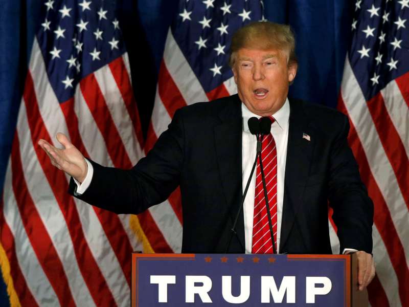 Ứng viên tổng thống Mỹ Donald Trump (đảng Cộng hòa) đang bị truyền thông châu Âu đả kích - Ảnh: Reuters