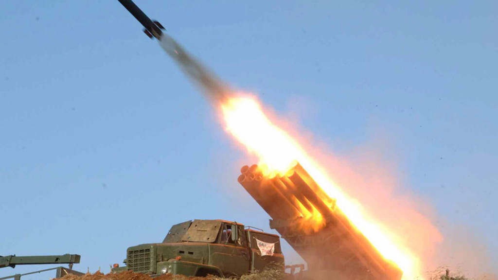 Triều Triên bắn thử nghiệm một tên lửa tầm ngắn vào ngày 29.3 - Ảnh minh họa: Rodong Sinmun