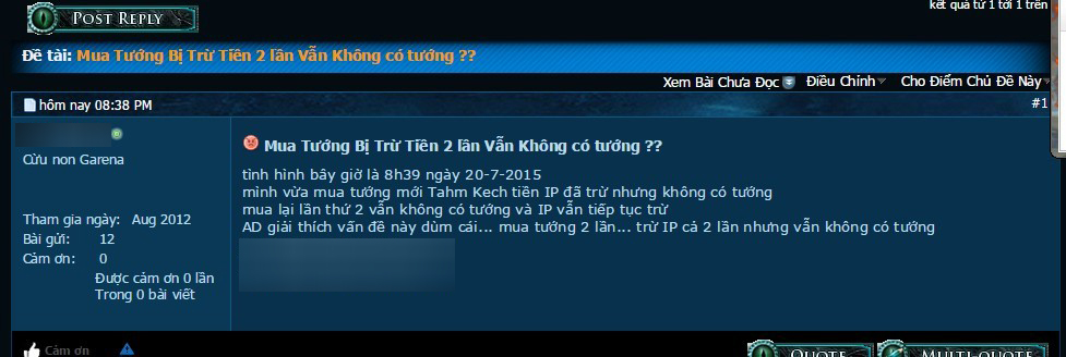 LMHT: Tahm Kench dính lỗi tại máy chủ Việt Nam