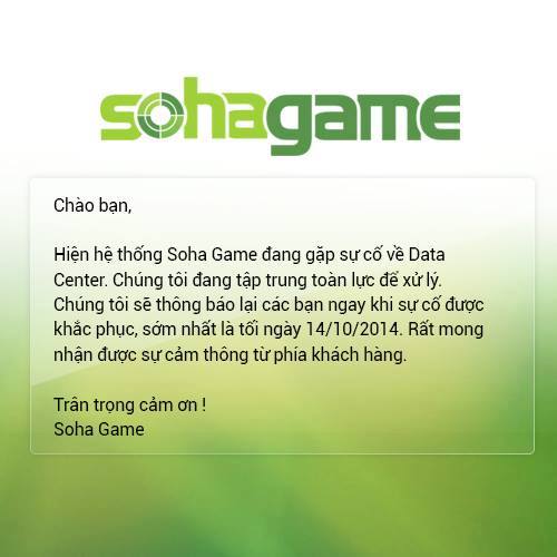 NPH SohaGame “điêu đứng” vì hệ thống game bị thiệt hại