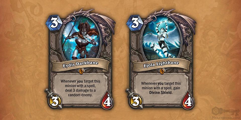 Hearthstone: Fjona Lightbane và Eydis Darkbane - Cặp Legendary song sinh mới ra mắt