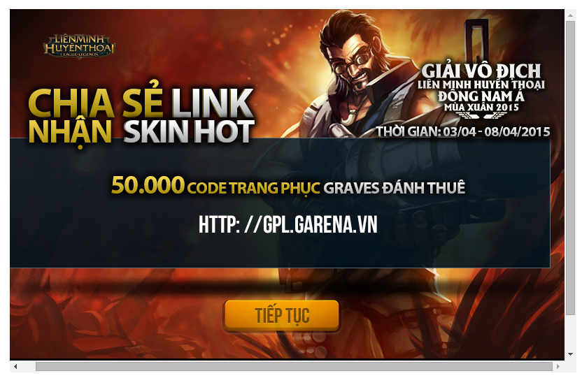 LMHT: Vietnam Esports tặng 50.000 trang phục Graves Đánh Thuê