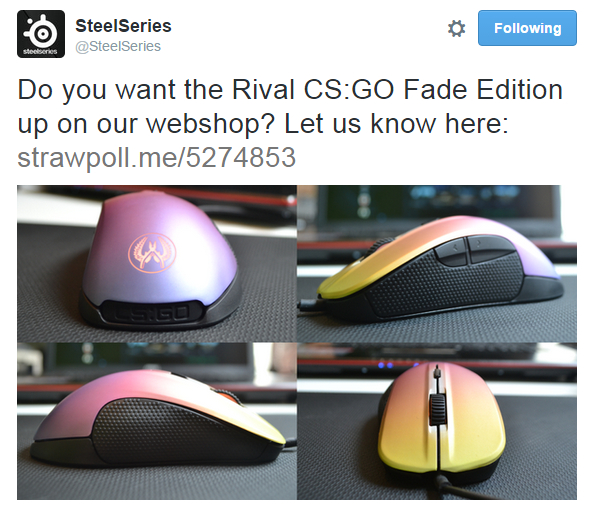 Rival CS:GO Fade Edition kèm code khủng có thể sẽ được bán đại trà