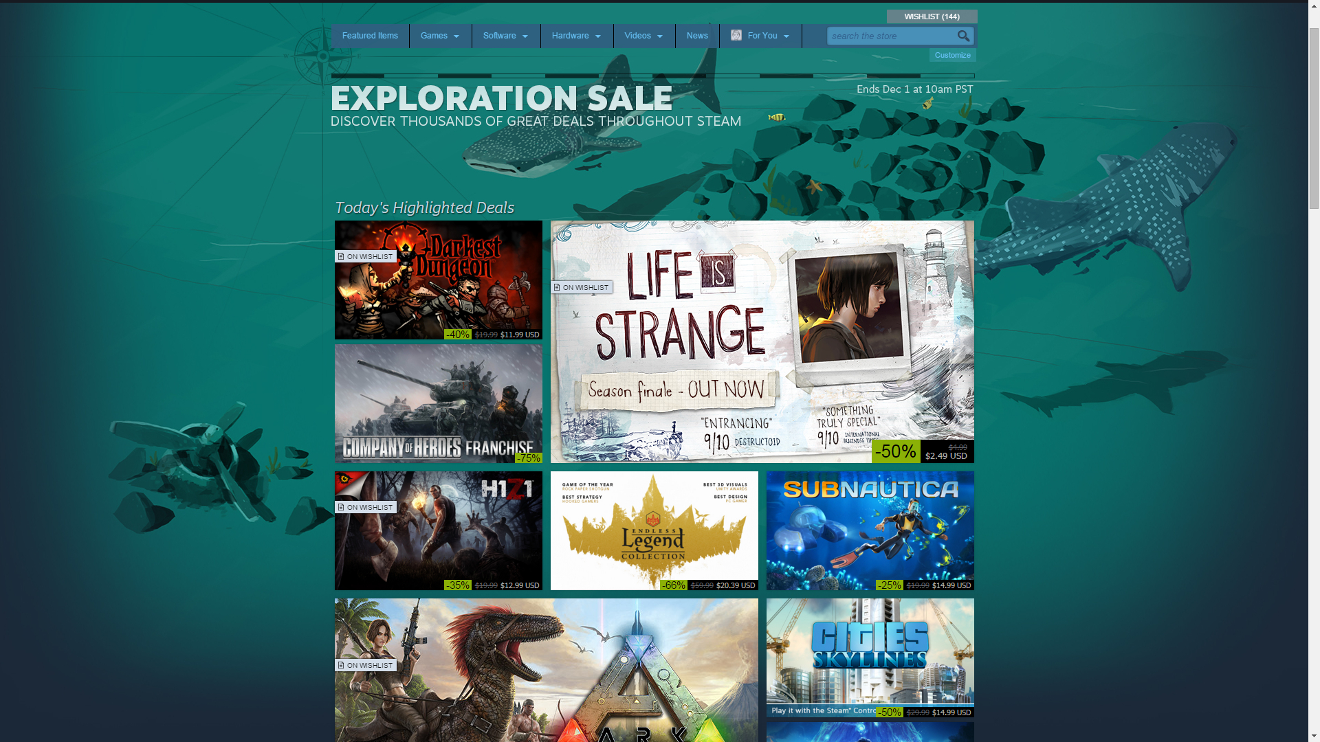 Khuyến mãi Exploration Sales trên Steam: Thiếu sự hấp dẫn