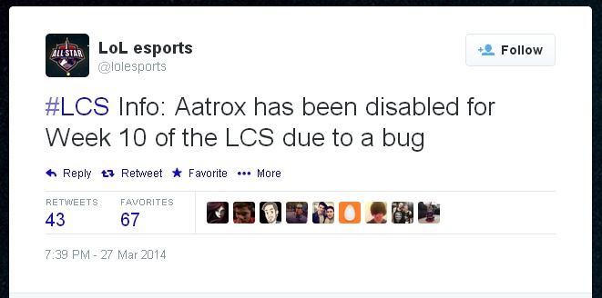 LMHT: Aatrox bị cấm sử dụng ở giải LCS vì lỗi nghiêm trọng