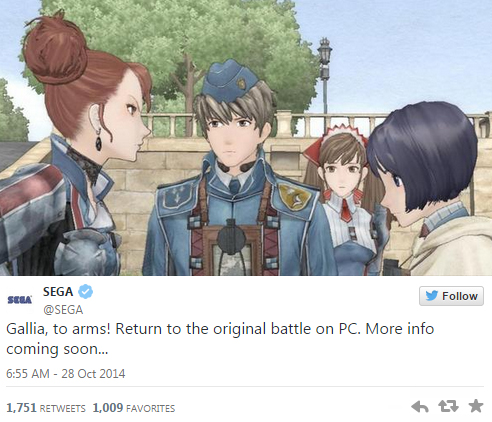 Sega đưa Valkyria chronicles lên PC