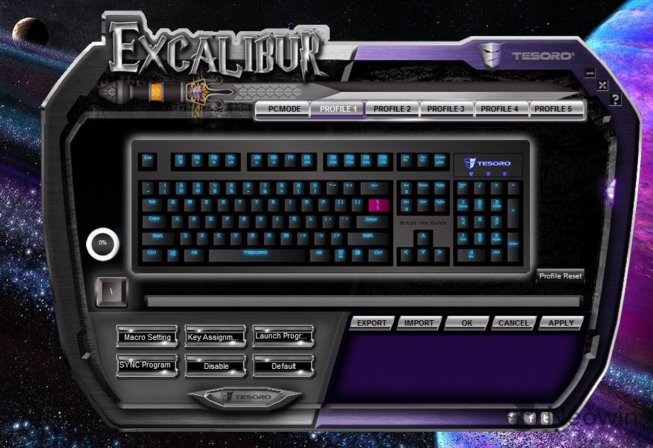 Tesoro Excalibur: bàn phím cơ giá mềm